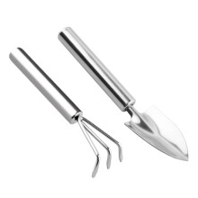 Praktischer Mini-Handrechen, rostfrei, für den-zweiteiliges Set