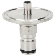 1.5" Gas Lock Post Adapter, Tri-Clamp to Ball Lock Connector, Beer Brewing Accessory, Brewer Fitting