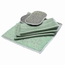 6-Pack Bamboo Microfiber Cleaning Cloths for Glass, Windows, Mirrors, Tiles, and Household Use