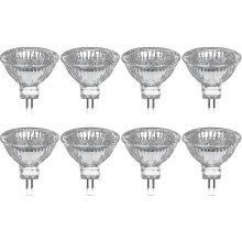 Συσκευασία 8 λαμπτήρων αλογόνου GU5.3 MR16 35W 12V με δυνατότητα