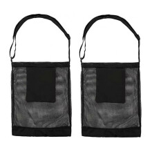 2PCS Mushroom Hunting Net Bag Garden Fruit Picking Bag Black