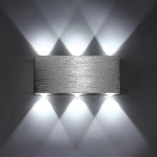 Lightess 18W LED-Wandleuchte, modernes quadratisches Design, nach oben und unten gerichtet, Aluminium,