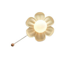Cream Petals Ceiling Lamp Hallway AisleBalcony Porch Stair Ceiling Light Wall Sconce Resin Flower Wa