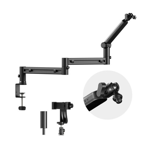 3 Section Boom Arm Microphone Stand With Cable-1Universal1style
