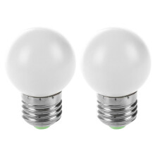 2 żarówki LED E27, białe, plastikowe (moc 0,5 W, kolor biały)