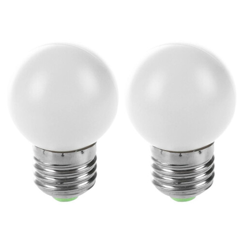 2x E27 LED-lamp, wit, kunststof (0,5W vermogen, wit)