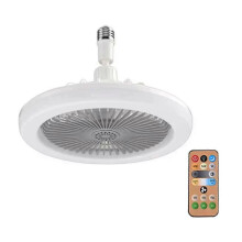 30W Aromaterapi Fläktlampa E27 Takfläktlampa 360 Roterande Fjärrkontroll Tri Färgbelysning LED L