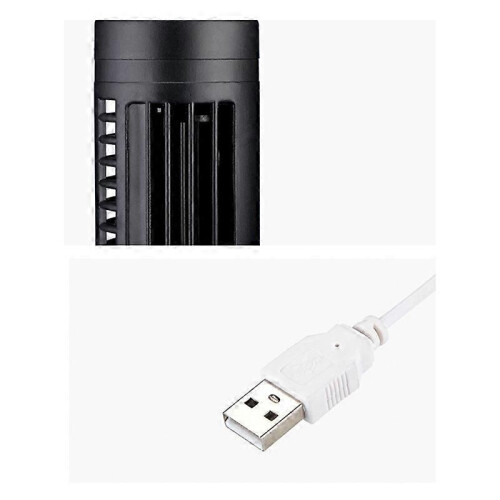 Νέος ανεμιστήρας USB Tower Fan χωρίς πτερύγια, ηλεκτρικός ανεμιστήρας, μαύρος 2