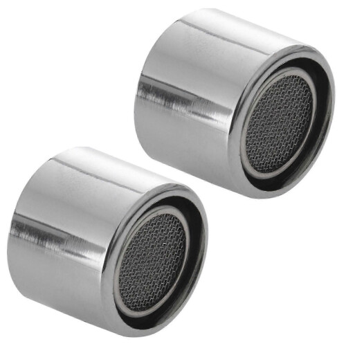 2 Pack 20mm Female Thread Water Saving Faucet Aerator Nozzle with Flow Regulator