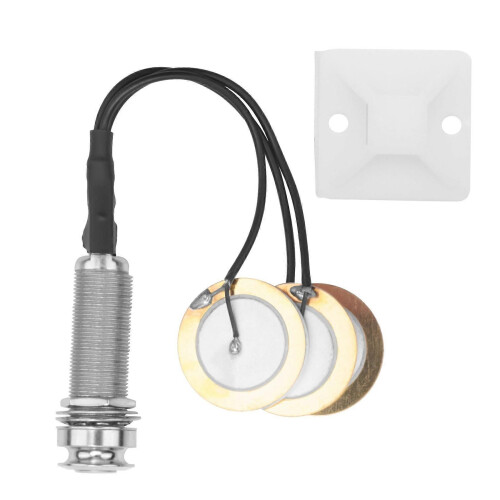 Piëzo-contactmicrofoon met 3 transducers en eindpin-aansluiting, compatibel met kalimba. 1