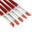 5pcs Large Red Rubber Tip Brushes Clay Sculpting Pottery Carving Tool 4
