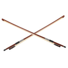YARNOW 2Pcs 1/8 Wooden Violin Bow Set for Beginners Student Practice Replacement Dual Pack