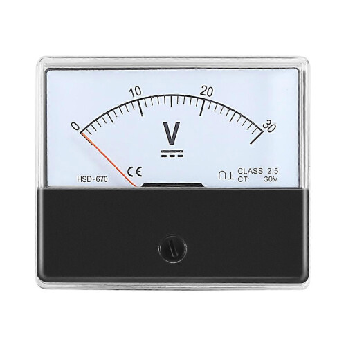 -670 Accuracy DC 30V Analog Panel Meter Voltmeter 1