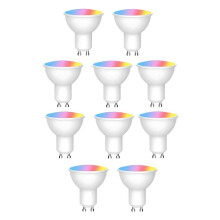 10 τεμάχια Tuya WiFi GU10 Έξυπνη λάμπα LED με δυνατότητα ρύθμιση