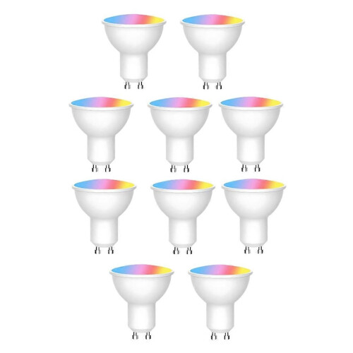 10 τεμάχια Tuya WiFi GU10 Έξυπνη λάμπα LED με δυνατότητα ρύθμιση