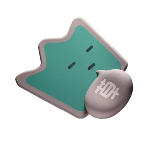 Gaming Mouse Pad With Silicone Wrist Support Cartoon-Gray