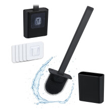 Flaches Toilettenbürstenset zur Wandmontage mit Halter