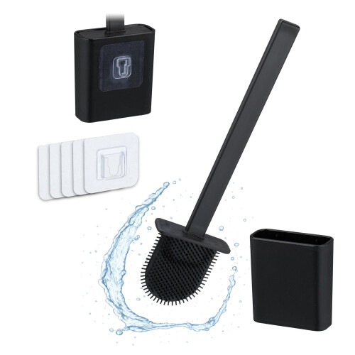 Set scopino WC piatto da parete con supporto