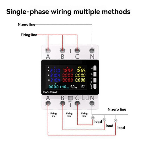 KWS-306WF WiFi Έξυπνος μετρητής ισχύος Διακόπτης προστασίας