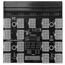 Scheda di breakout a 17 porte con display LED a 6 pin, modulo di alimentazione, scheda server, adattatore