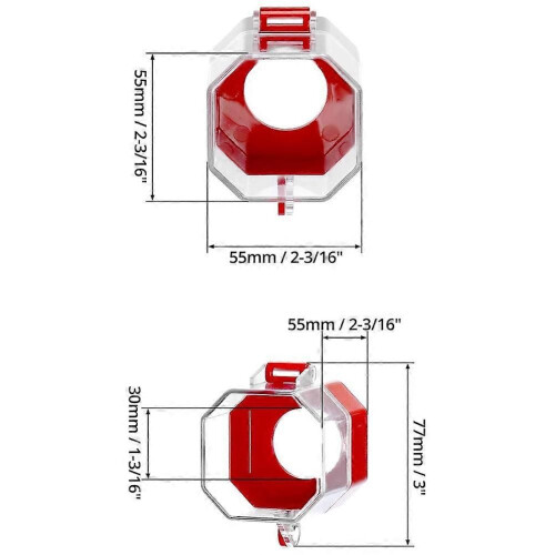 Emergency Stop Button Cover, 4 Pack Plastic Switch Cover Protector 1