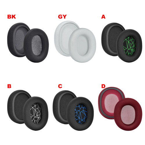 1 paire de coussinets d'oreille souples de remplacement,-Gris 1