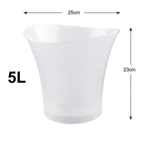 Αδιάβροχος πλαστικός κουβάς πάγου LED 5L, μπαρ, νυχτερινά κέ 1
