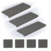 Lot de 15 marches d'escalier rectangulaires - Antidérapantes et autocollantes