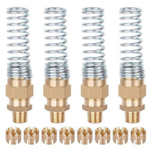 4 raccordi in ottone da 3/8" per tubo dell'aria, raccordi DOT con protezioni a molla, connettore maschio