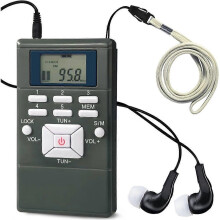 Portable FM Radio, Stereo LCD Digital Display Tuning Pocket Walkmen Transistor Conference Receiver for Walking/Running