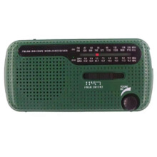 Portable Solar Hand Crank Radio 1200mAh USB Portable Outdoor Emergency Speaker Stereo Emergency Hand Crank Green
