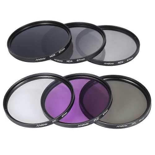 Κιτ φίλτρου φακού Andoer 67mm UV+CPL+FLD+ND(ND2 ND4 ND8) με θήκη μεταφοράς / 2