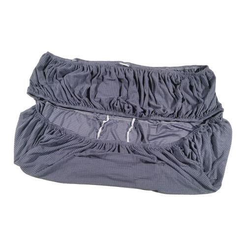 Ottoman Slipcover High-Stretch Dark Gray 1-Pack 2