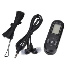 DSP FM Radio Portable Mini Design Retro Digital Display Radio Portable LCD Display DSP FM Radio W/Earphone