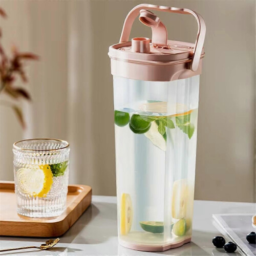 Large Capacity Beverage Dispenser,Cold Water Pitcher for Refrigerator, Iced Drink Plastic Kettle fo 1