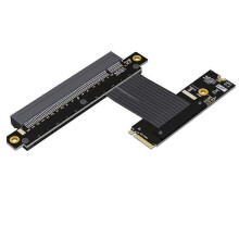 PCIe X16 to M.2 NVMe Extension Cable 90 Turn Graphics Card Extender for M.2 NVMe Key-M SSD Extension Gen4x4 M43UF
