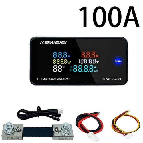 KEWEISI KWS-DC200 Ψηφιακό Βολτόμετρο Αμπερόμετρο 0-200V 100A DC Μετρη 1