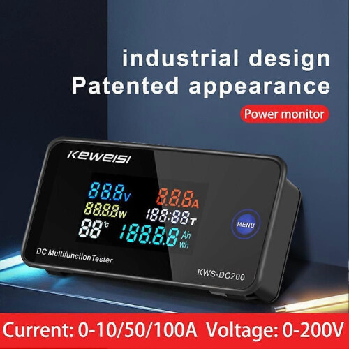 KEWEISI KWS-DC200 Ψηφιακό Βολτόμετρο Αμπερόμετρο 0-200V 100A DC Μετρη 2