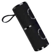 Wireless Bluetooth Speaker Portable Outdoor Waterproof Dual Horn Subwoofer Surround Sound System RGB Color Light Black