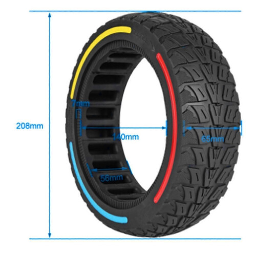 2Pcs 8.5 Inch Scooter Solid Tire 8.5X2.5 Solid Honeycomb Shock 2
