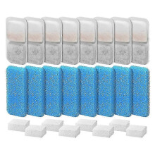 Vervangingsfilters en sponzen voor de Oneisall kattenwaterfontein, compatibel met de automatische dierenwaterfontein.