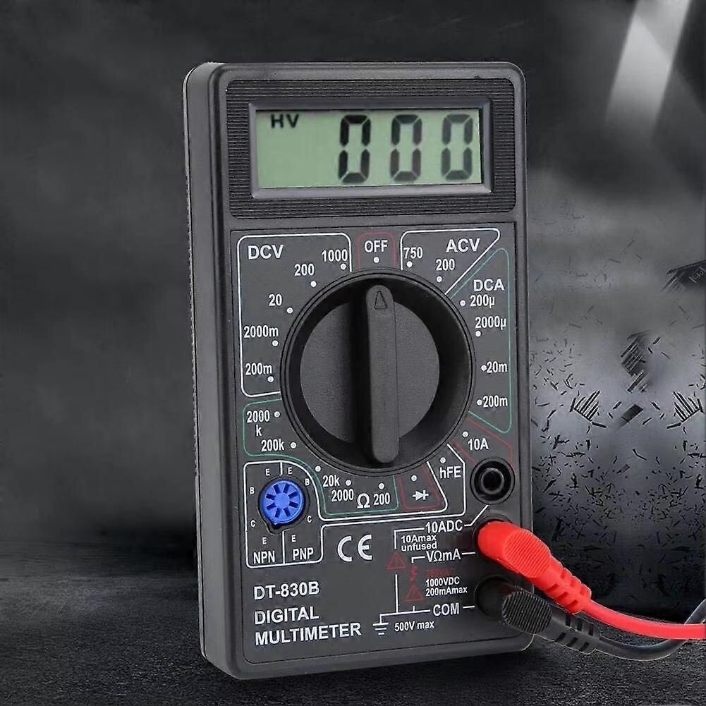 DT830B DC/AC LCD Digital Multimeter 750/1000V Voltmeter Ammeter Ohm ...