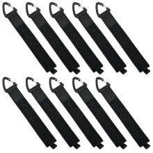 10 mosquetones colgantes tamaño L compatibles con correas de almacenamiento de nailon de alta resistencia