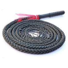 Genuine Cowhide Whip for Adults, Handmade Braided Leather Training Whip for Sports Fitness, Livestock Work, Durable Luxury Equestrian Tool