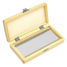 Caja de madera para guardar portaobjetos de microscopio, con capacidad para 50 portaobjetos, ideal para