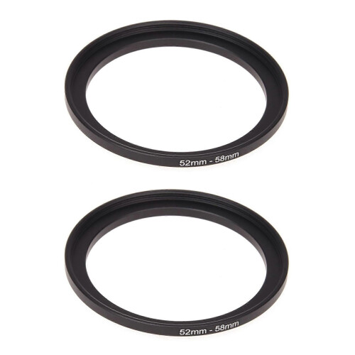 2X Δακτύλιος προσαρμογέα φακού κάμερας 52mm σε αξεσουάρ 58mm για ανύψωση