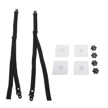 Set di 2 cinghie di sicurezza antiribaltamento regolabili e adesive per TV, compatibili con mobili,