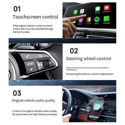 Smart Wireless Carplay Adapter Module Car Machine Interconnection Box Plug and Play WiFi for Wired to Wireless 2