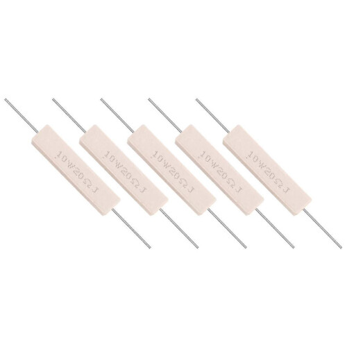 5x 10W 20 Ohm 5% συρματόσχοινο κεραμικό τσιμεντοειδές αντιστάτη 10 Watt 2