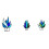 Sun Catcher Insert Simulation Plant Sun Catcher Home Decoration Blue 2